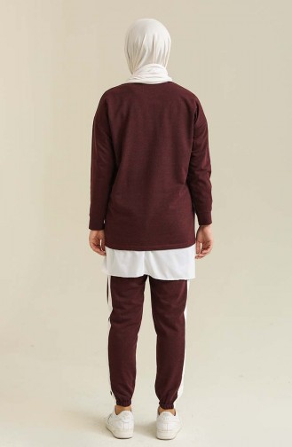 Dark Claret Red Tracksuit 8412-07