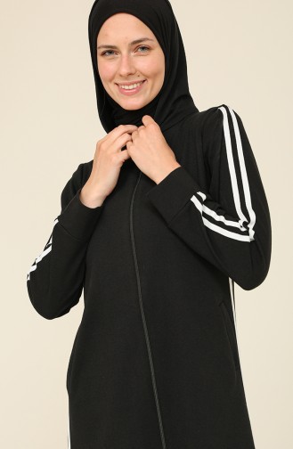 Tofisa Fermuarlı Spor Ferace 4133-04 Siyah