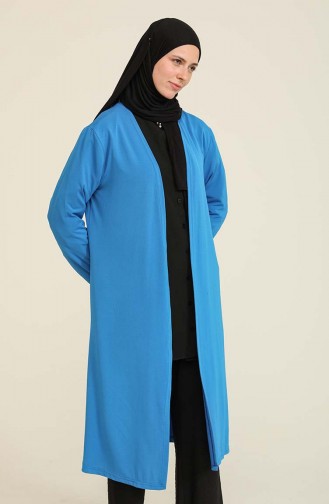 Saks-Blau Strickjacke 8496-01