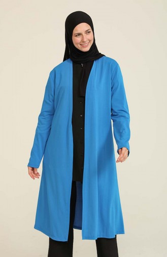 Saks-Blau Strickjacke 8496-01