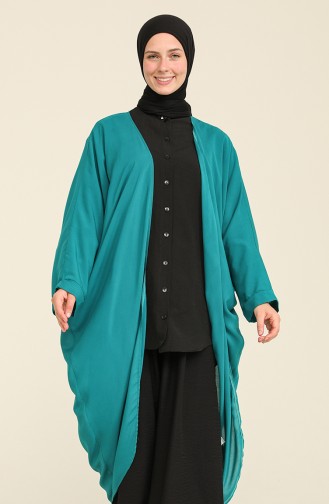 Viskon Abaya 7700-02 Zümrüt Yeşili