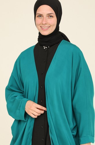 Viskon Abaya 7700-02 Zümrüt Yeşili