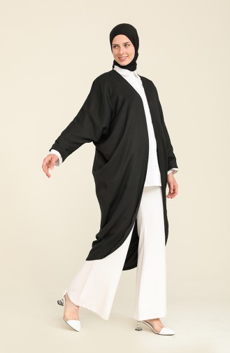 Viskon Abaya 7700-04 Siyah