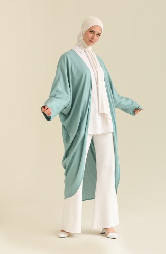 Unreife Mandelgrün Kimono 7700-05