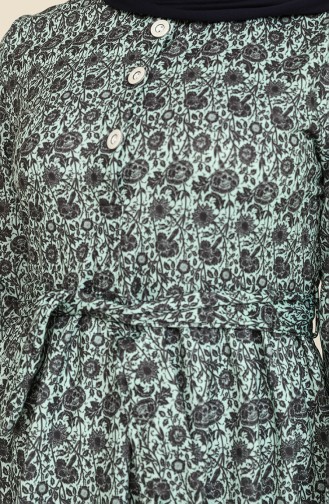 Robe a Motifs 3803-02 Vert Menthe 3803-02