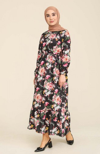 Black Hijab Dress 3803J-01
