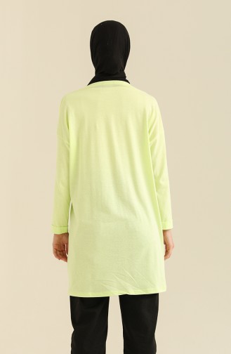 Baskılı Basic Tunik 2406-07 Fıstık Yeşili