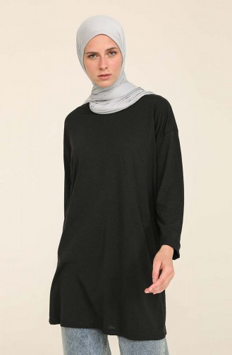 Basic Sade Tunik 2407-01 Siyah