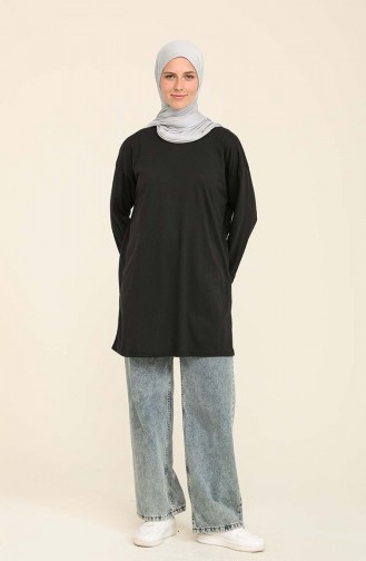 Basic Sade Tunik 2407-01 Siyah