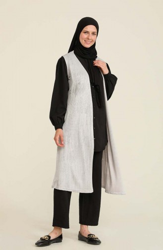 Gilet Sans Manches Gris 8514-01