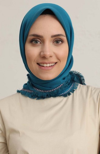 Kare Eşarp 8403-05 Petrol Mavisi