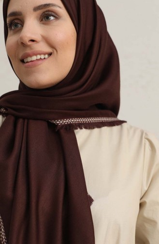 Kare Eşarp 8403-06 Kahverengi