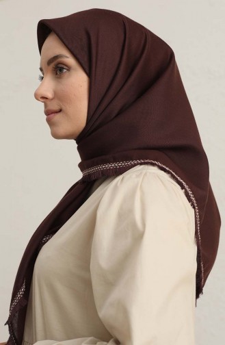 Kare Eşarp 8403-06 Kahverengi