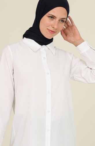 White Overhemdblouse 5001-01