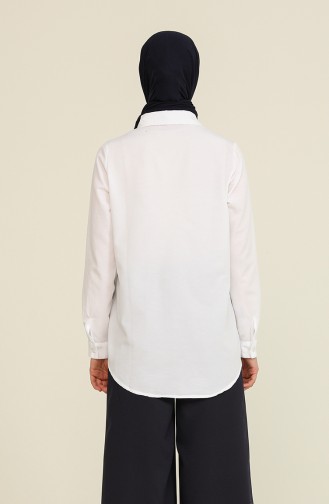 White Overhemdblouse 5001-01