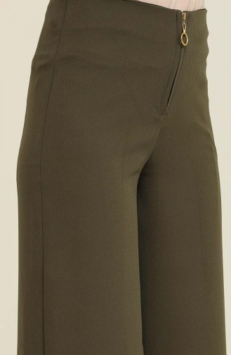 Weite Hose mit Reißverschluss 3095-05 Khaki Grün 3095-05