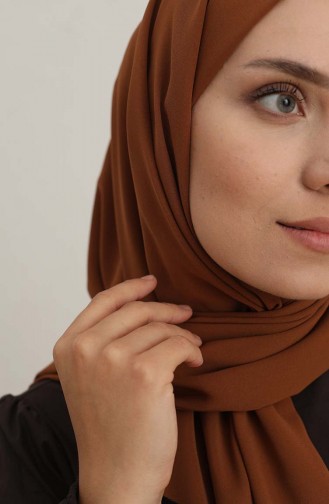 Düz Medine İpeği Şal 1086-29 Taba 1086-29