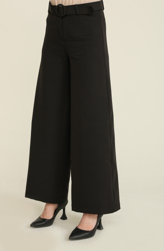 Belted Wide leg Pants 3121-03 Black 3121-03