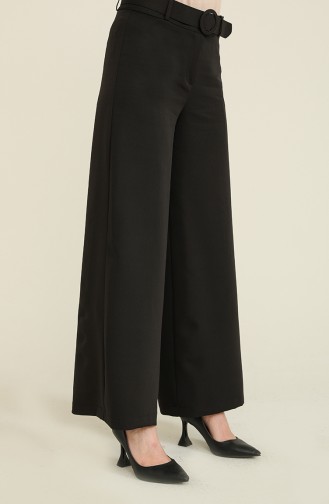 Belted Wide leg Pants 3121-03 Black 3121-03