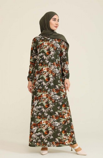 Khaki Hijab Kleider 1776-03