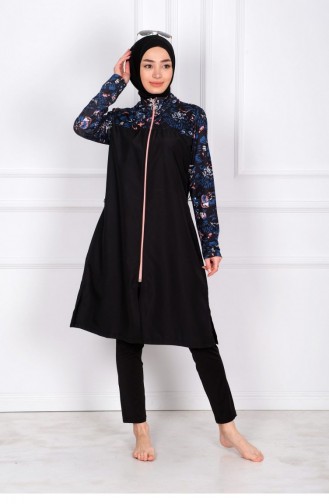 Black Modest Swimwear 2591