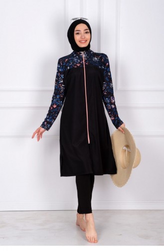 Black Modest Swimwear 2591
