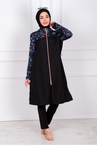 Black Modest Swimwear 2591