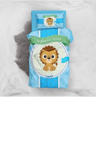 Monohome Babasının Aslanı 3D Pamuk Saten Bebek Nevresim Takımı