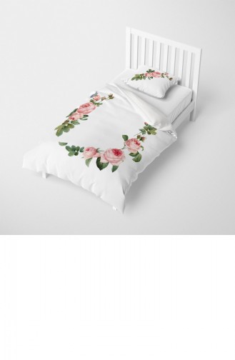 Monohome Pinkivy 3D Pamuk Saten Tek Kişilik Nevresim Takımı