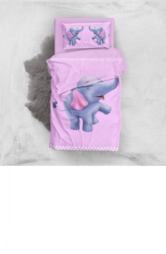Monohome Purple Elephant 3D Bebek Nevresim Takımı