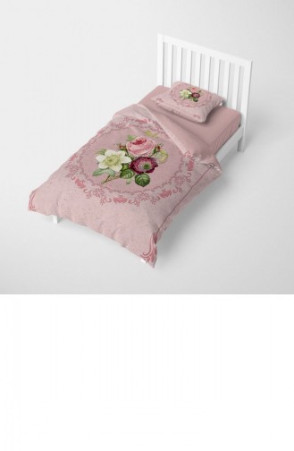 Monohome Damask Rose 3D Pamuk Saten Tek Kişilik Nevresim Takımı