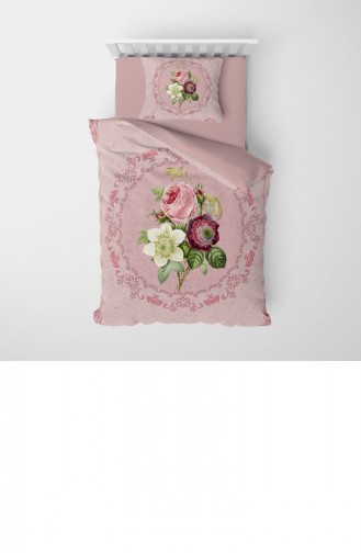 Monohome Damask Rose 3D Pamuk Saten Tek Kişilik Nevresim Takımı