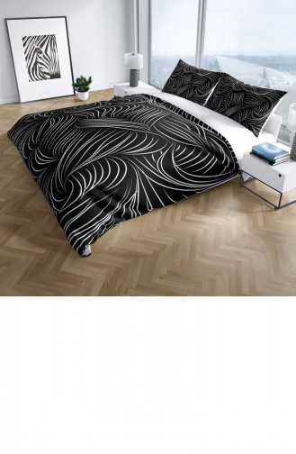 Perlasera Zebra 3D Pamuk Saten Çift Kişilik Nevresim Seti