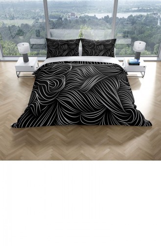 Perlasera Zebra 3D Pamuk Saten Çift Kişilik Nevresim Seti
