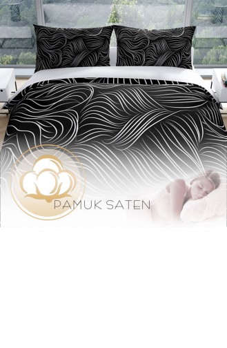 Perlasera Zebra 3D Pamuk Saten Çift Kişilik Nevresim Seti