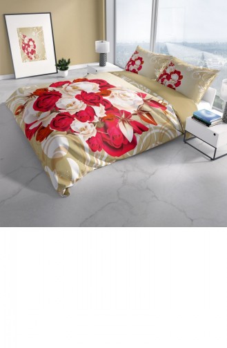 Cattleya Rose1007 3D Pamuk Saten Çift Kişilik Nevresim Takımı
