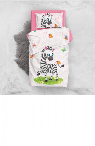 Monohome Cute Zebra 3D Pamuk Saten Bebek Nevresim Takımı