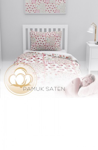 Monohome Rose Branch 3D Pamuk Saten Tek Kişilik Nevresim Takımı