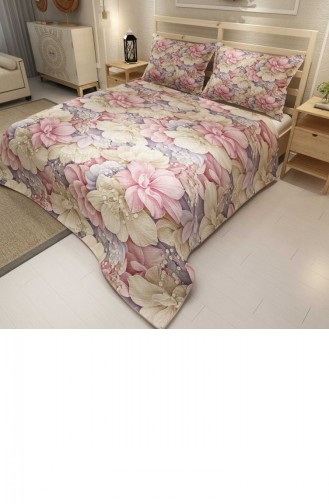Monohome Pike Takımı Jakar Dokuma Pamuklu 3D Dijital Baskı Flowers Coverlet