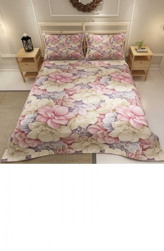 Monohome Pike Takımı Jakar Dokuma Pamuklu 3D Dijital Baskı Flowers Coverlet