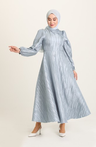 Blau Hijab-Abendkleider 0221-01