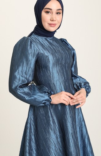 Saxe Hijab Evening Dress 0221B-01