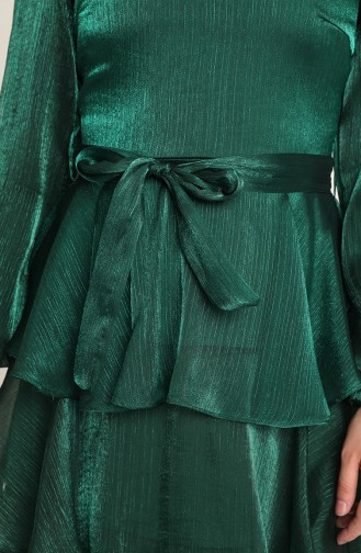 Smaragdgrün Hijab-Abendkleider 4924-05