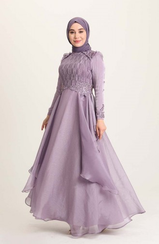 Lila Hijab-Abendkleider 4946-03