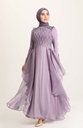 Lilac İslamitische Avondjurk 4946-03