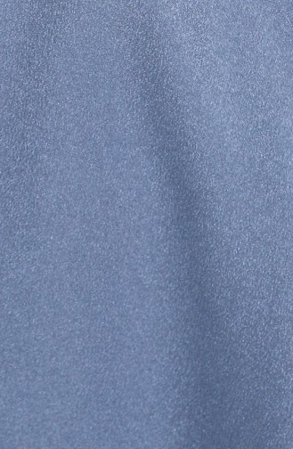 Gülşen Krep Saten Tesettür Abiye Elbise 4958-02 İndigo