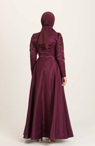 Zwetschge Hijab-Abendkleider 4958-04