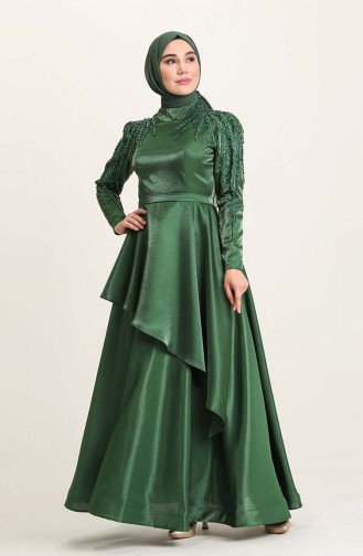 Habillé Hijab Vert emeraude 4958-06