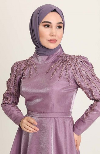 Lilac İslamitische Avondjurk 4958-07