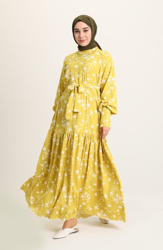 Mustard Hijab Dress 0137-01